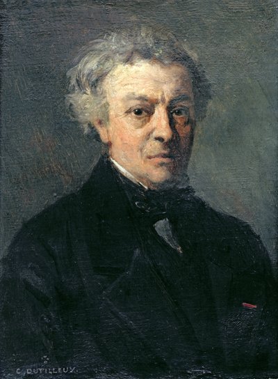 Porträt von Camille Corot (1796-1875) ca. 1863 von Henri Joseph Constant Dutilleux